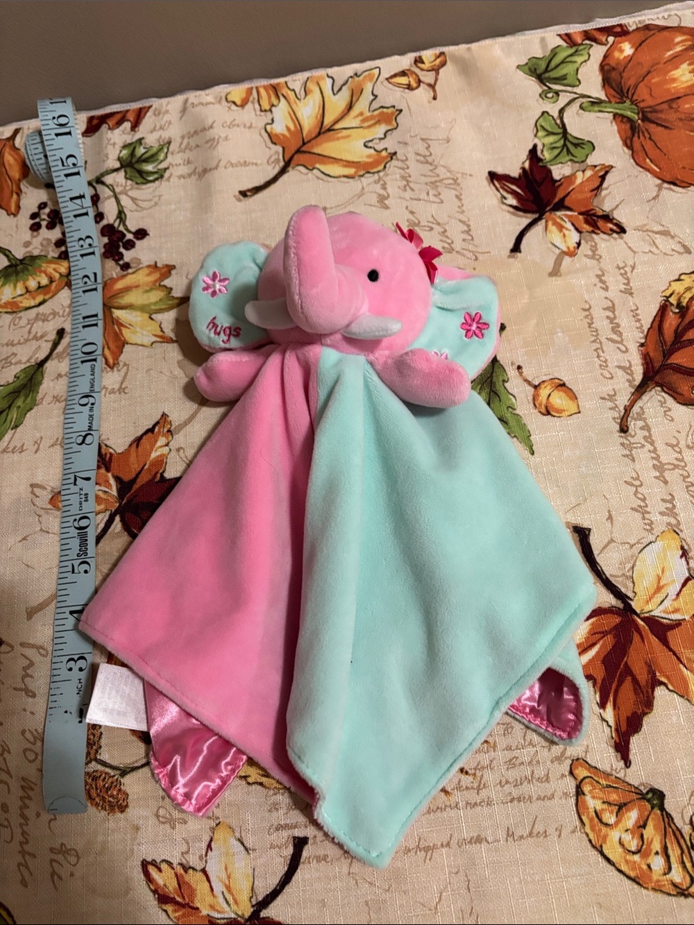 okie dokie Pink Satin Baby Lovey Corner